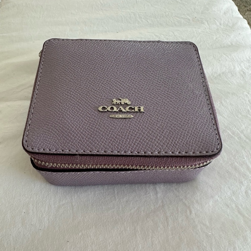 Coach Purple Leather Accessory Case